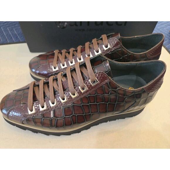 CARRUCCI Crocodile Embossed Leather Sneaker Size 10 D main image 7
